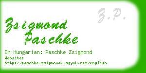 zsigmond paschke business card